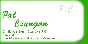 pal csungan business card